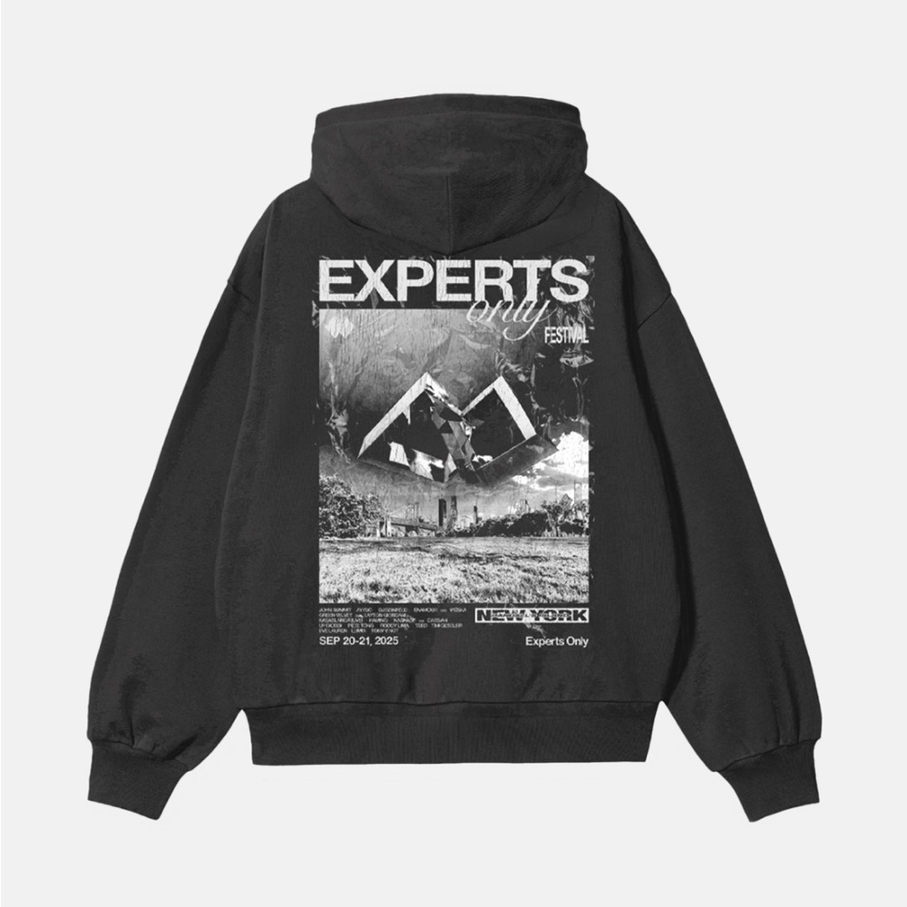 Experts only NYC JOHN SUMMIT Black Graphic Hoodie